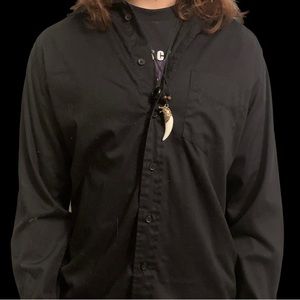 Men’s Black Long Sleeve Button-Up